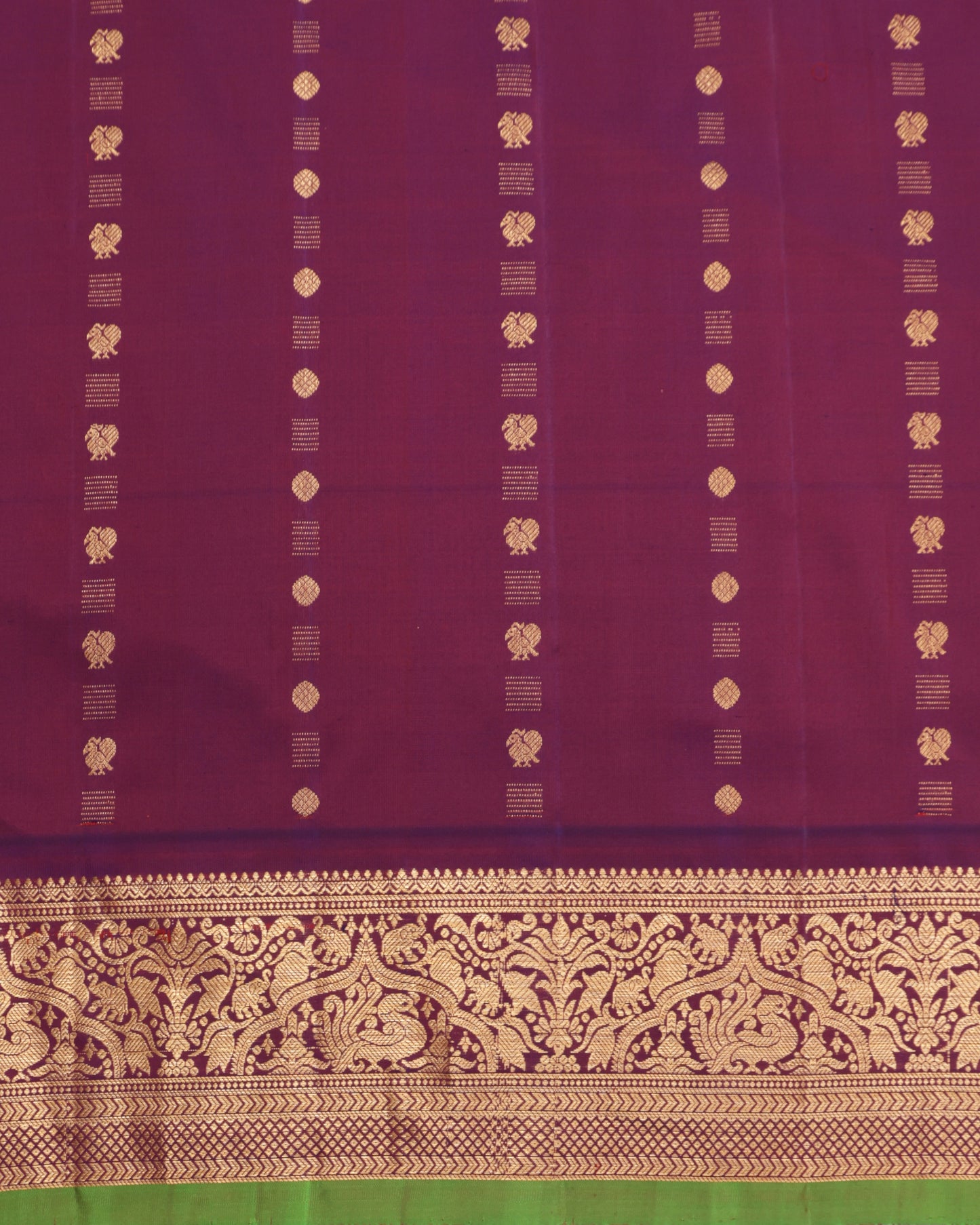 Gadwal silk saree in pink with gold zari pallu