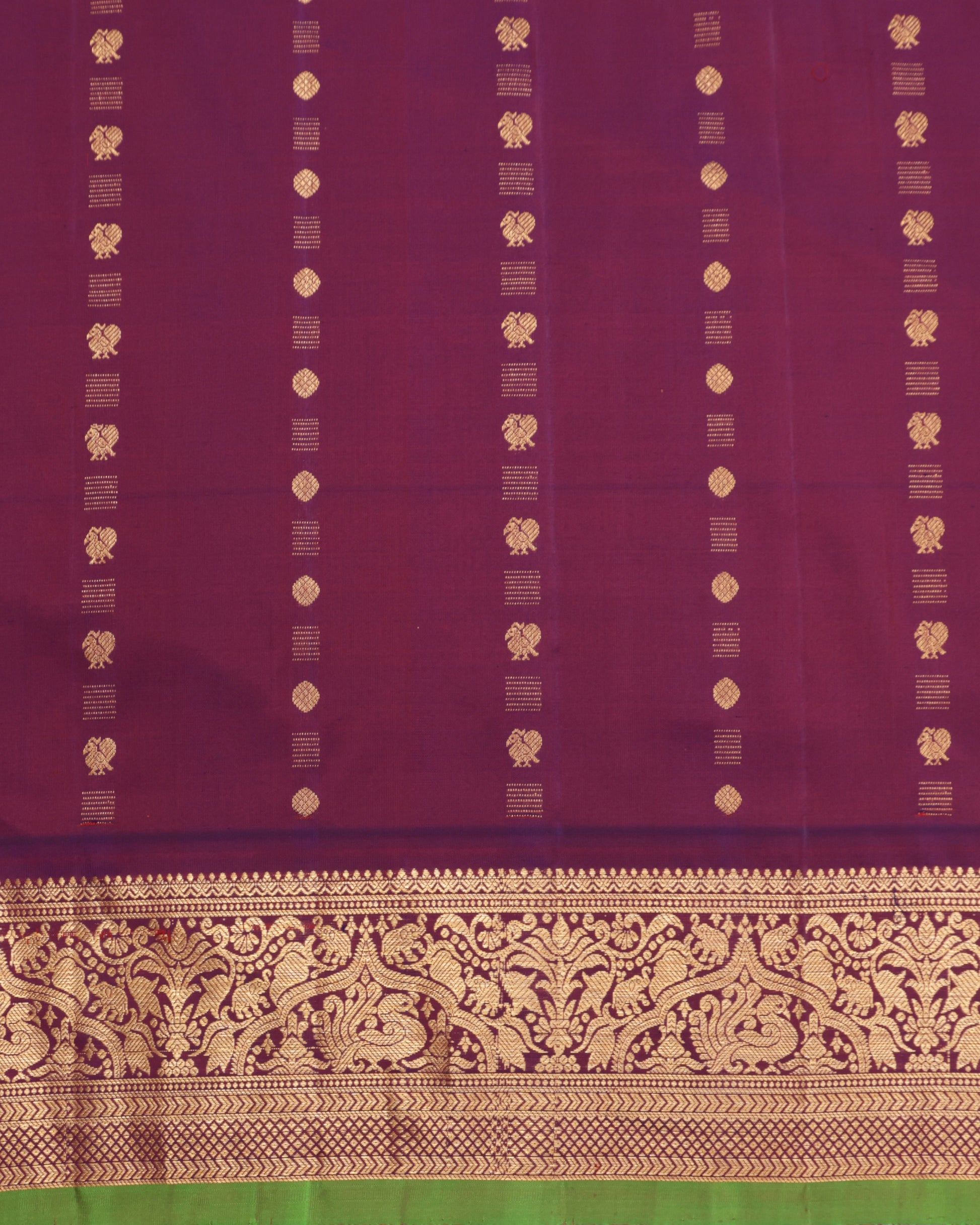 Gadwal silk saree in pink with gold zari pallu