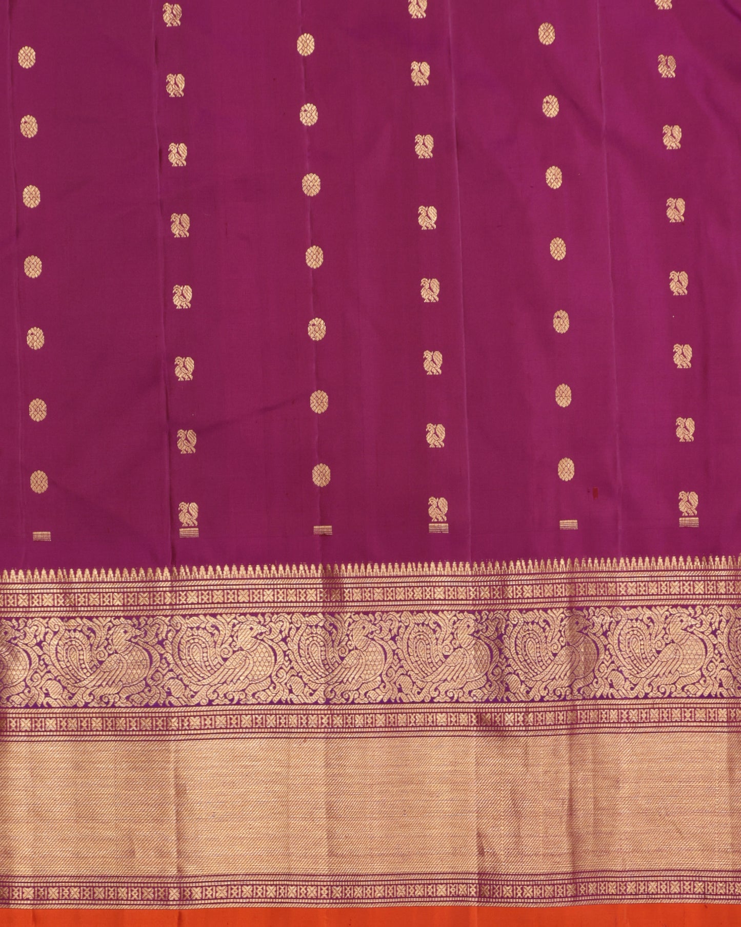 Gadwal silk saree in aqua blue with zari weaving and rich pallu
