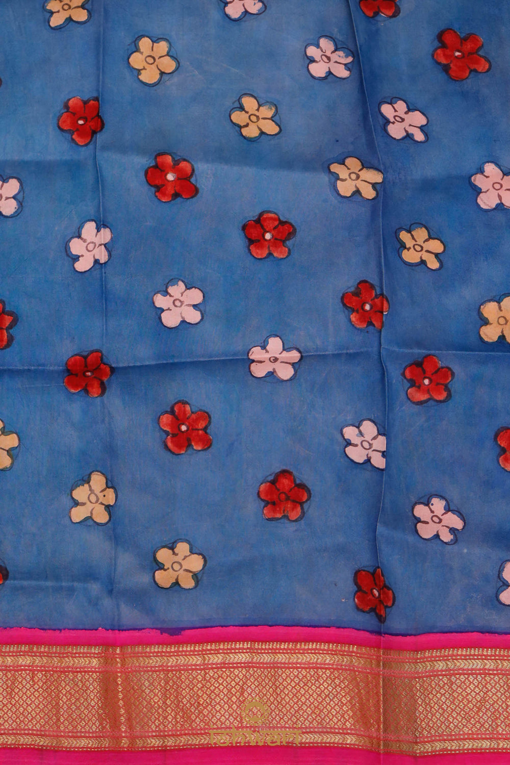 Sand Yellow Kalamkari Paithani Saree