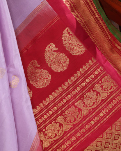 Traditional Gadwal silk saree with rich zari pallu