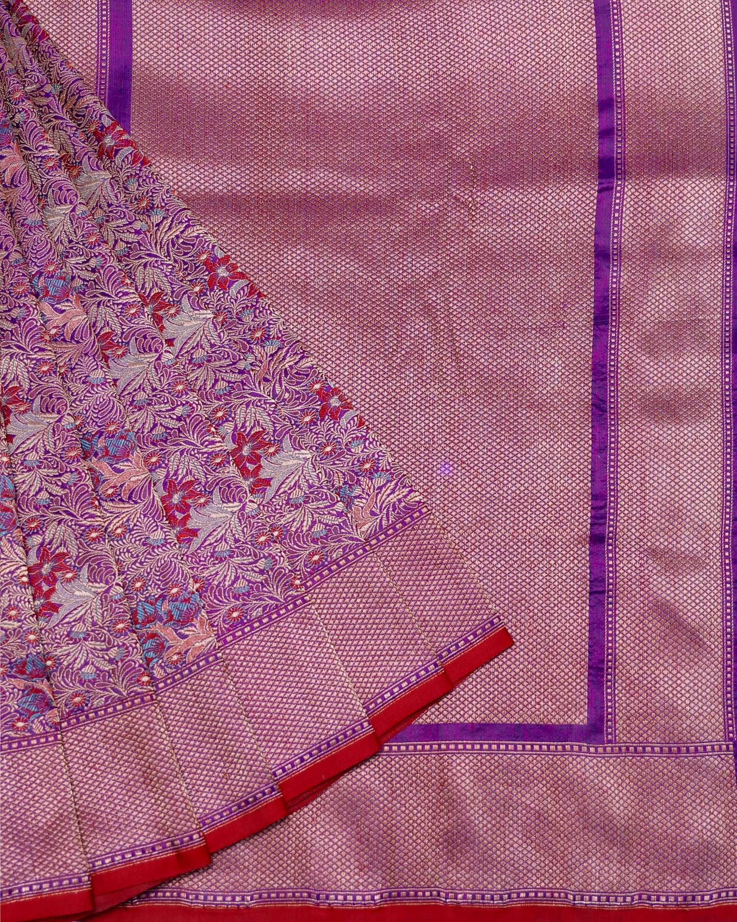 Purple Jaal Banarasi Silk Saree