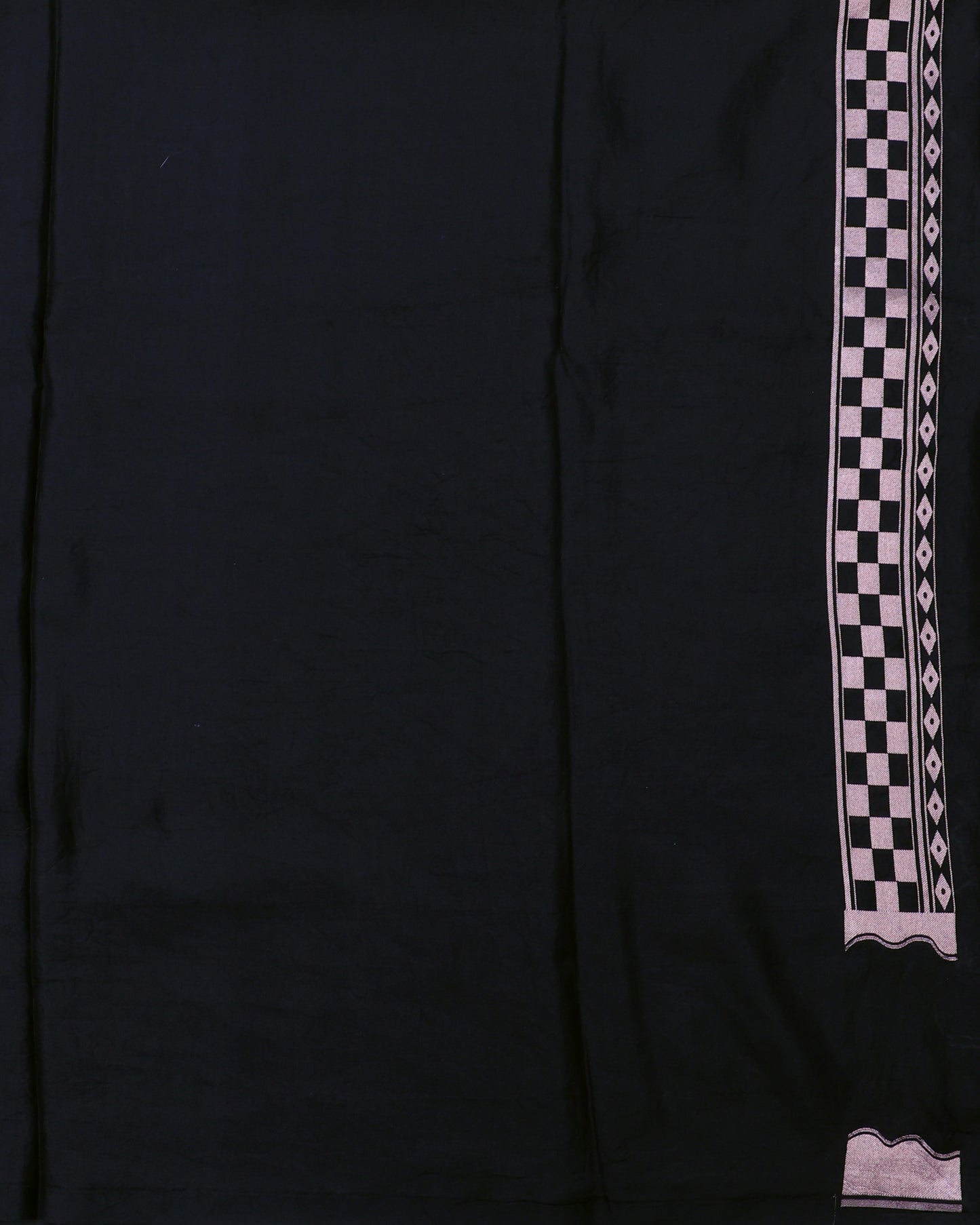 Black Banarasi Silk Saree with Shikargah Motifs