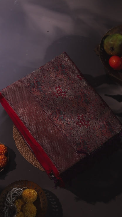 Purple Jaal Banarasi Silk Saree